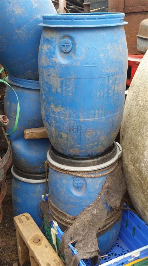 Barrels Prop Hire » Blue plastic barrel - Keeley Hire