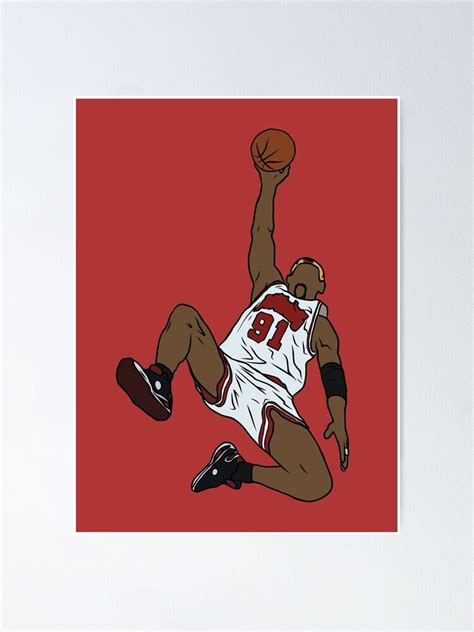 "Dennis Rodman Rebound" Poster for Sale by RatTrapTees | Redbubble