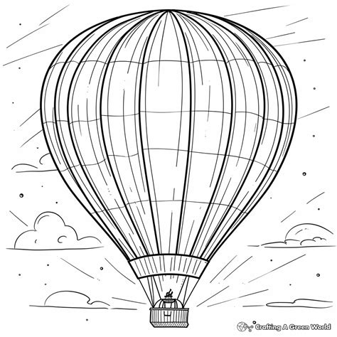 Hot Air Balloon Coloring Pages Free Printable