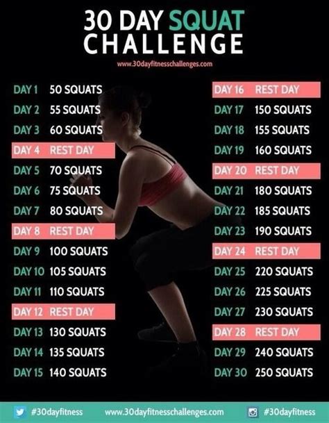 30 DAY SQUAT CHALLENGE (ADVANCED) | 30 day squat challenge, 30 day ...