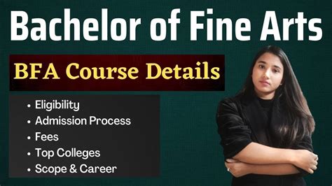 Bachelor Of Fine Arts BFA Course Details 2020 YouTube