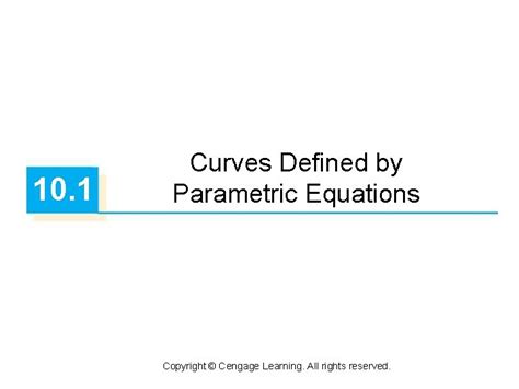 Parametric Equations And Polar Coordinates Copyright Cengage