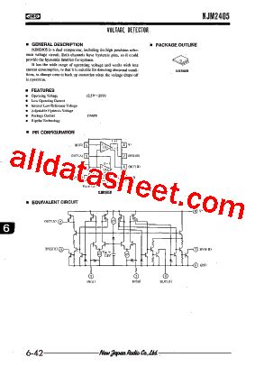 NJM2405 데이터시트 PDF New Japan Radio