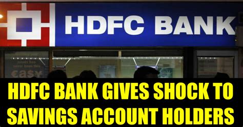 HDFC Bank Increases Cash Transaction Fees On Savings Accounts