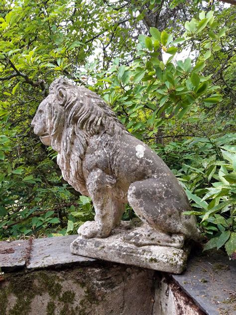 Proantic Lion De Jardin En Pierre