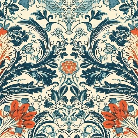 Premium Photo A Wallpaper With A Floral Pattern