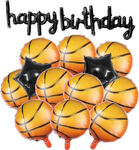 Amazon.com: 12 Pieces Basketball Balloons Party Supplies, 18 Inch ...