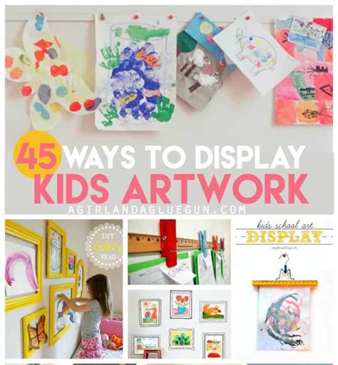 Kid's Art Display Ideas - A girl and a glue gun