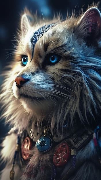 Premium AI Image | The cat who is the witcher