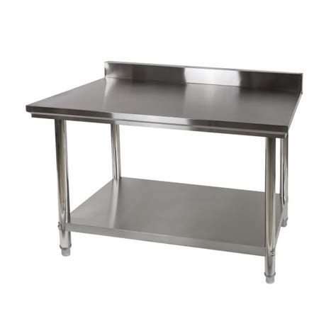 Table De Travail Inox Avec Dosseret 120 X 60 Cm DAT 120 D17238