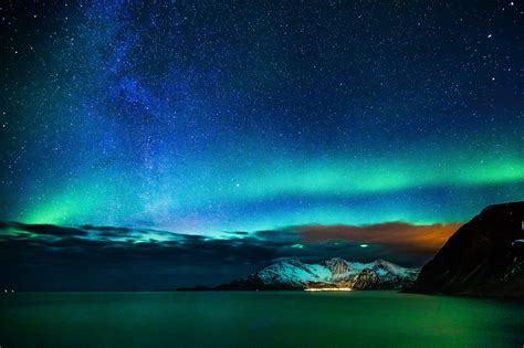 sky, aurora, northern, borealis, boreale, alaska, outdoors, nature, landscape, 1080P, lights ...