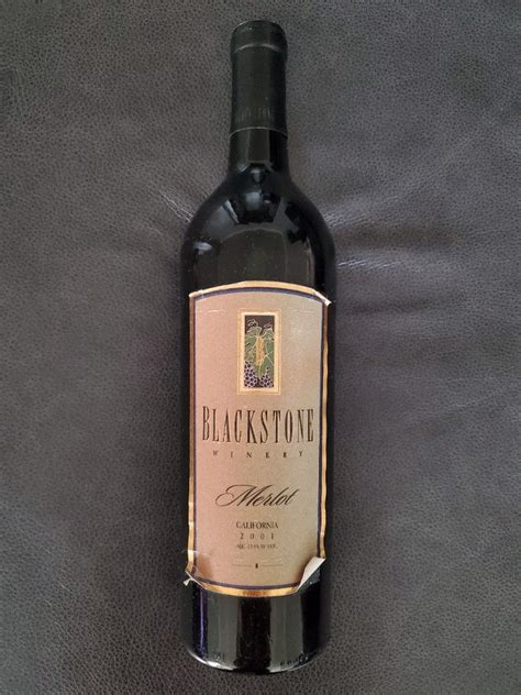 2001 Blackstone Winery Merlot California Usa California Cellartracker