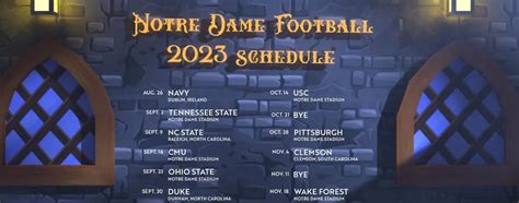 Notre Dame Announces 2023 Football Schedule | Stories | Giving to Notre ...