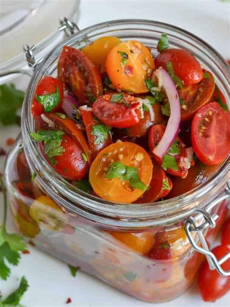 Easy Marinated Cherry Tomato Salad Fit Meal Ideas