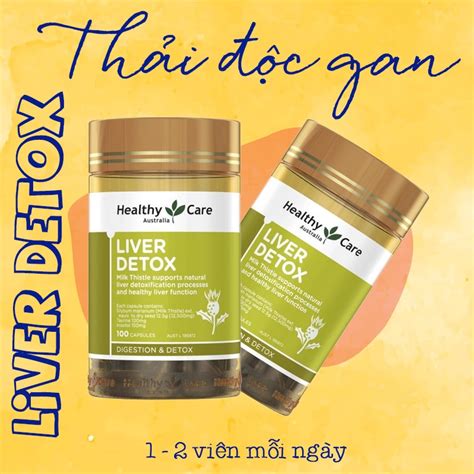 Viên uống Giải Độc Gan Healthy Care Liver Detox thải độc thanh lọc bảo