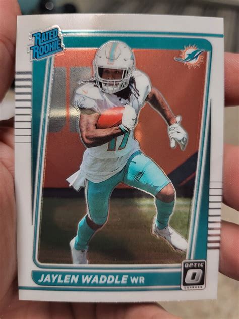 Panini Donruss Optic Jaylen Waddle Rated Rookie Card Rc Dolphins