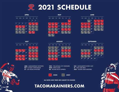 Tacoma Rainiers Schedule Dates Announced by MLB