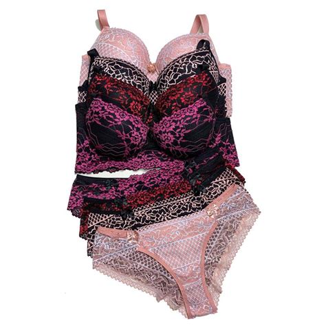 Conjunto De Lingerie Sensual Plus Size Kit C 5 Conjunto Plus Size De Calcinha E Sutia Aro E