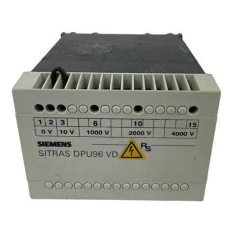 Siemens Sitras Dpu 96 Vd E10433 E9511 H100 And 50 Similar Items