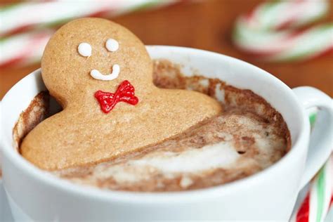 Gingerbread Man In Hot Chocolate Stock Photo Odelinde