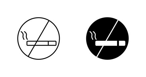 No Smoking SIgn Vector Icon 22280006 Vector Art at Vecteezy