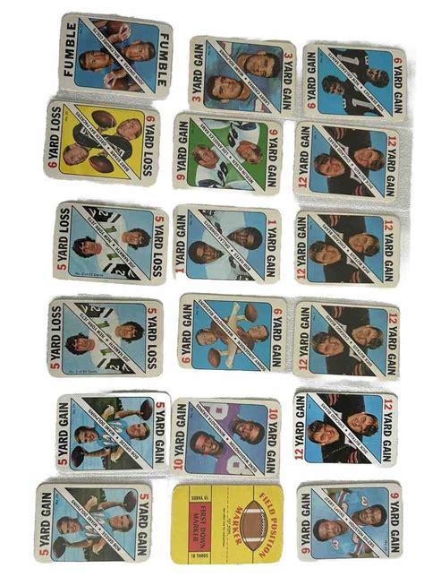 1971 Topps Football Game Card Lot Of 39 Vintage Namath Starr Unitas