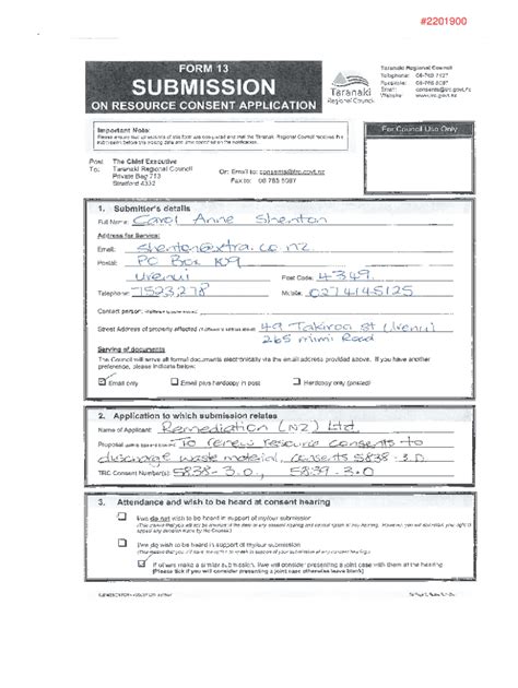 Fillable Online Resource Consent Application Form Fax Email Print