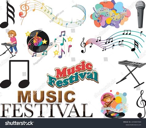 Kids Musical Instruments Music Symbols Set Stock Vector (Royalty Free ...