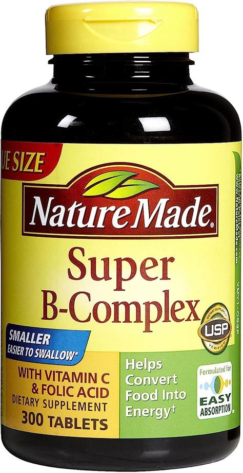 Nature Made Super Vitamin B Complex Tabs 300 Ct Health