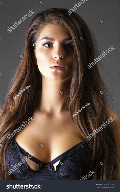 Sexy Fashion Brunette Woman Long Dark Stock Photo 523262242 Shutterstock