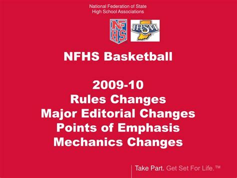 PPT - NFHS Basketball 2009-10 Rules Changes Major Editorial Changes ...