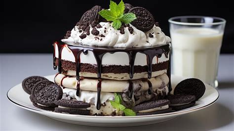 Premium AI Image | CloseUp Oreo Cake on White