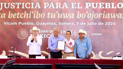 Diario del Yaqui AMLO firma decreto para restitución de 12 978 ha a