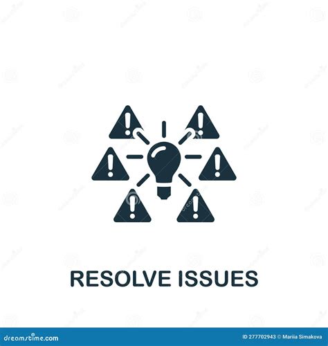 Resolve Issues Icon Monochrome Simple Sign From Challenges Collection