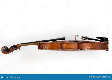 Violino Isolado Em Instrumento Musical De Fundo Branco Imagem De Stock