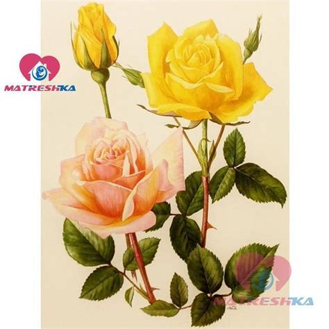 5d Diamond Painting Yellow Butterfly And Roses Kit