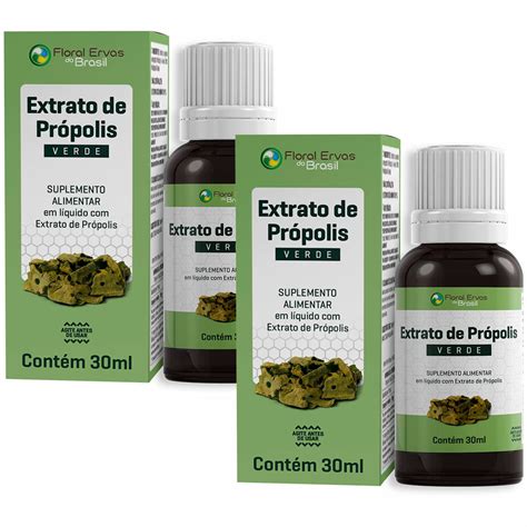 Kit 2x Extrato de Própolis Verde 30 ml cada Floral Ervas do