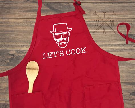 Let's Cook Personalized Apron Apron for Men Custom Mens | Etsy