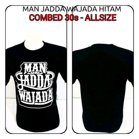 Jual Kaos Combed S Man Jadda Wajada Di Lapak Garasi Official Shop