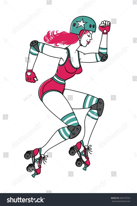 Roller Derby Girl Stock Vector Royalty Free 286797953 Shutterstock