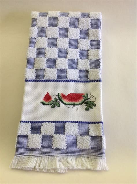 Country Cross Stitch Kitchen Towel With By TheOldNeedleShop