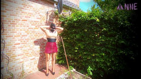Selfbondage Outdoors M Red Leather Skirt Free Mobile Porn Videos