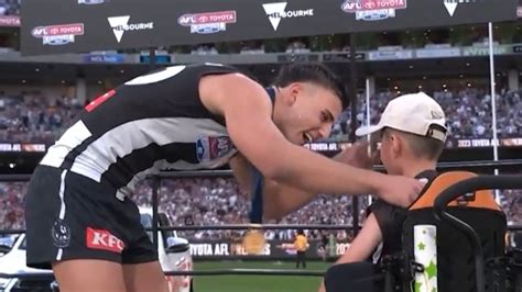 Afl Grand Final Nick Daicos Heartwarming Exchange With Auskicker