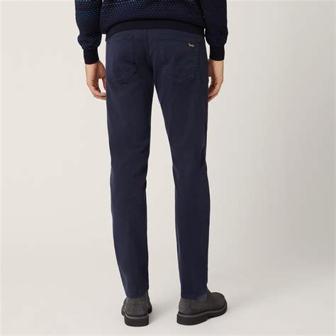 Pantalone Cinque Tasche In Cotone Stretch Elevated Utility In Blu Navy