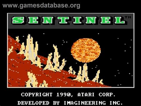 Sentinel Atari 7800 Artwork Title Screen