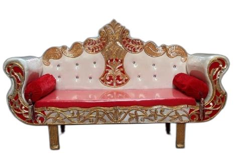 White Golden And Red Velvet Seater Frp Wedding Sofa At Rs In Memari