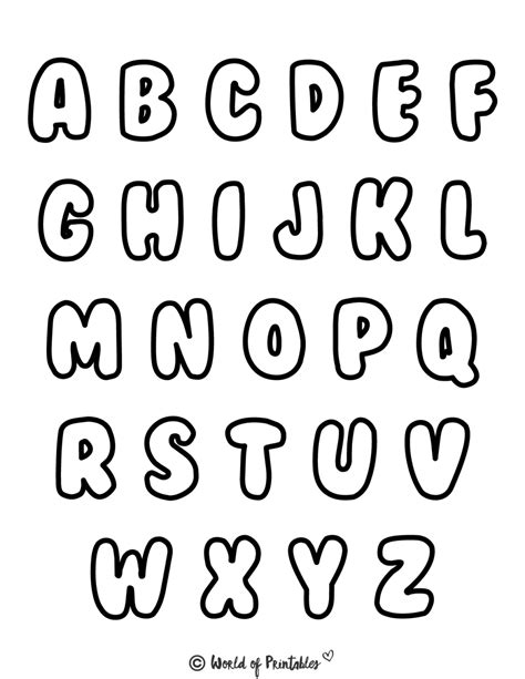 Printable Letters Alphabet Letters World Of Printables Alfabet