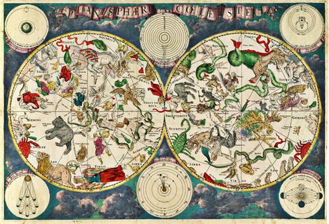 Celestial Map From The 17th Century By The Dutch Cartographer Frederik