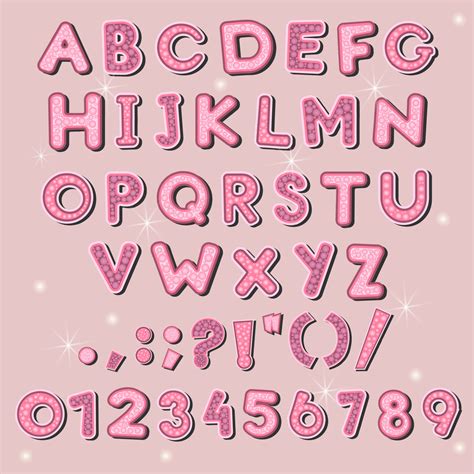 Cute Alphabet And Number Collection With Pattern Pastel Color 11132875