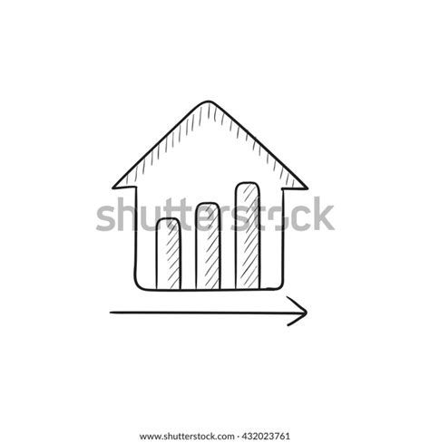 Growth Real Estate Prices Vector Sketch Stock Vector Royalty Free